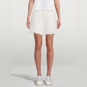 CITIZENS OF HUMANITY Camilla White Frayed Hem Shorts Size 32 100% Cotton
